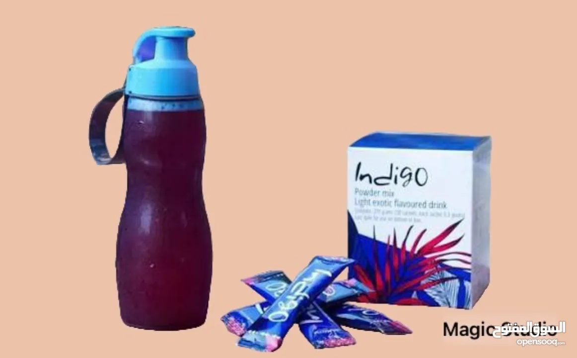 مشروب طاقة Indigo جديد طبيعي 100 % مشروب طاقة أنديغو الأصلي بوكس كامل 30 كيس بسعر منافس
