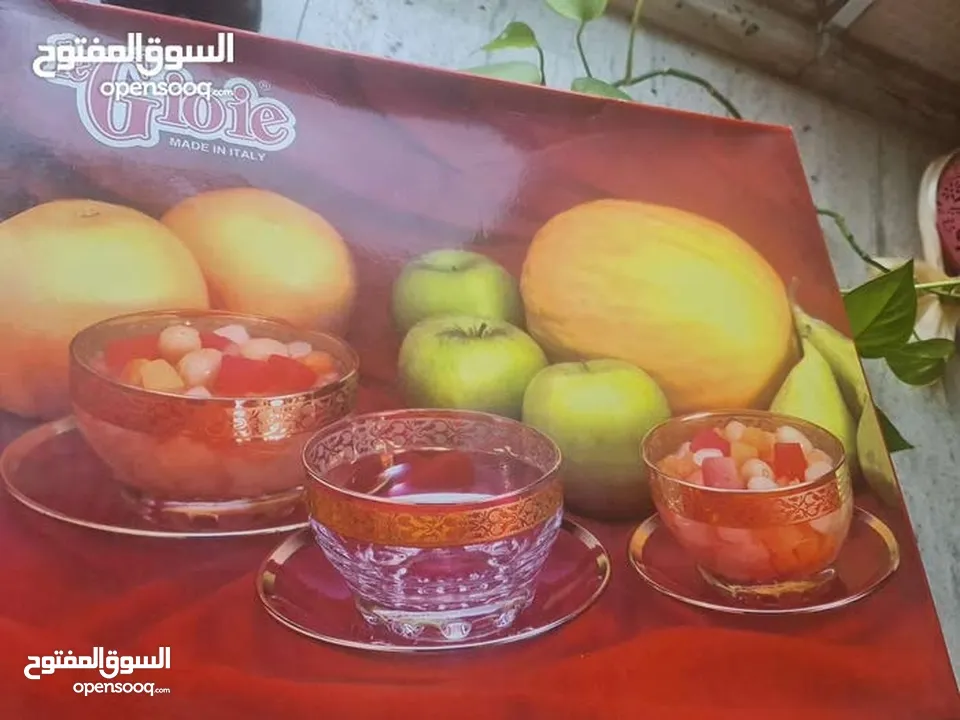 طقم زجاجي للأيس كريم