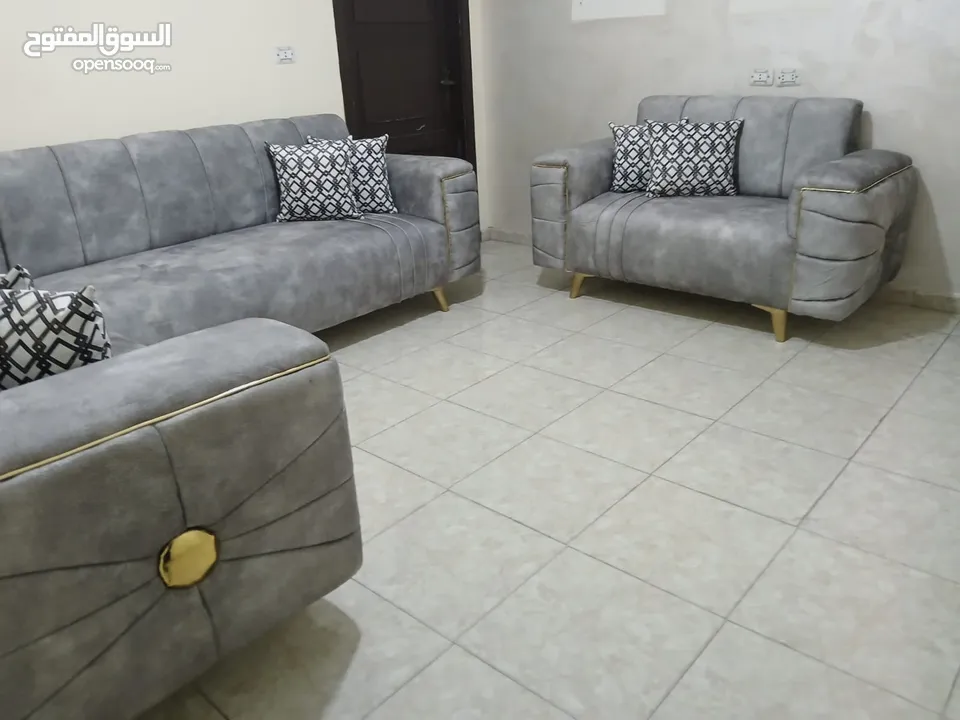 طقم كورنر Spider تفصيل خشب لاتيه وسويد