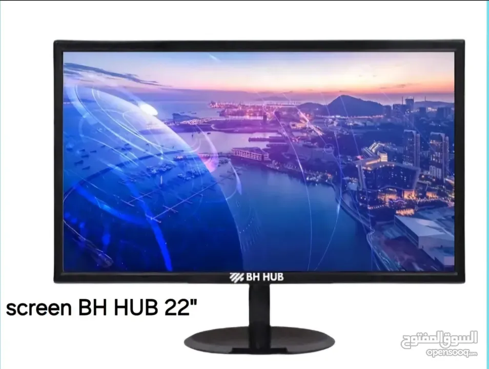 شاشة جيمنج 22 انش BH-HUB 22 INCH 1080P FULL HD 75HZ 1MS IPS PANEL HDMI FLAT GAMING MONITOR