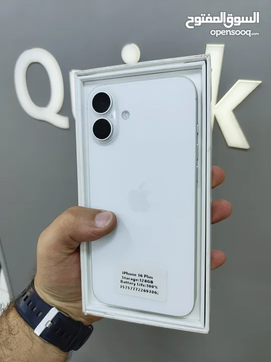 IPHONE 16 PLUS (128GB) USED /// ايفون 16 بلس ذاكرة 128 مستعمل وكاله