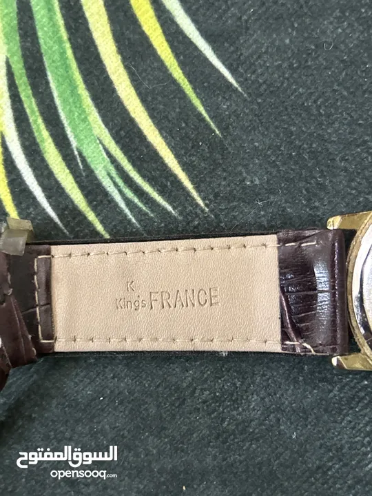 ساعه مونتا رش ذهب عيار 24 مع فصين الماس صغار Montine 24K Gold Leaf dial with 2 Diamonds Wristwatch