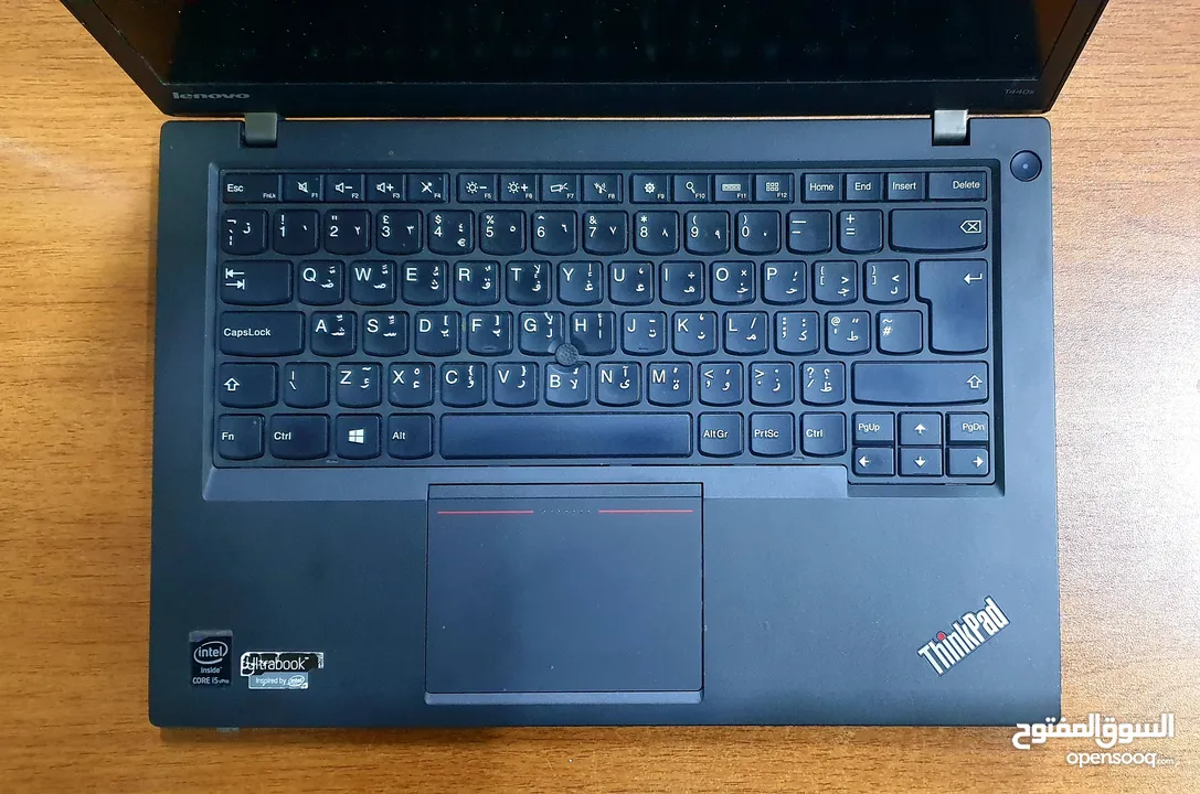 Lenovo core i5 الجيل الرابع الرام 8 الهارد 256ssd سلم حجم الشاشة 14 دبل بطارية