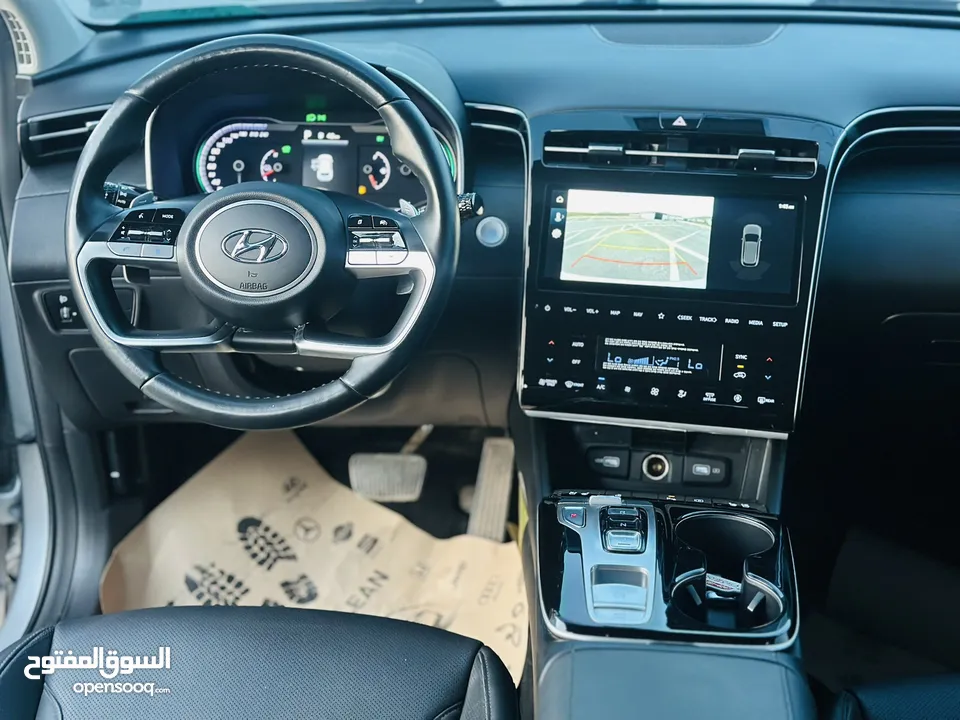 هونداي توسان 2022 فل بدون فتحة سقف  2x4 ///240Hp بنزين + كهرباء  ( Haybrid) 1600cc