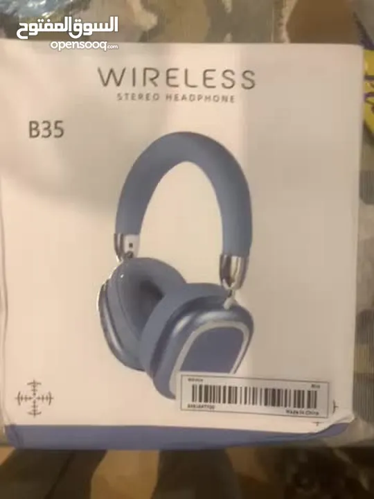 سماعه جديده بلوتوث ممتازه لجميع الاجهزه الون الازرق New blue bluetooth perfect headphones