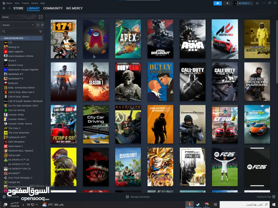 حساب ستيم اسطووري بسعر حرقق عليه كل الالعاب الي ببالك