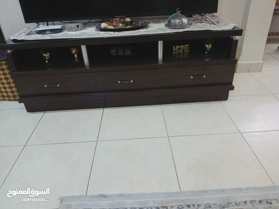 طاولة وسط  وطاولة تلفزيون خشب صولد متين لغرفة الجلوس