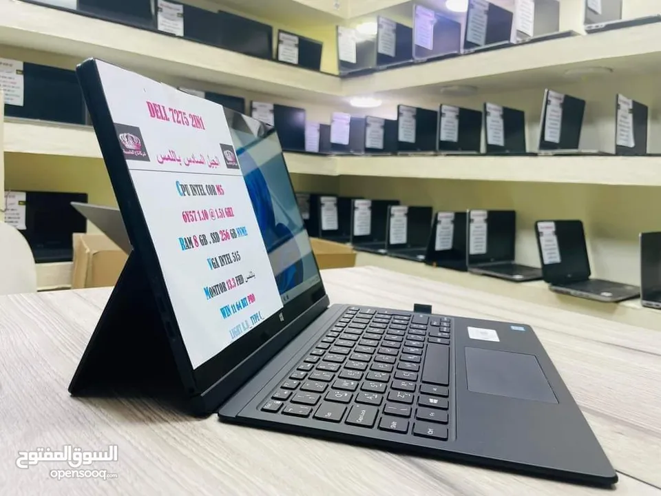 DELL 7275 CPU CORE M5 6 TH RAM 8 GIGA DDR4 SSD 256 GIGA MON 14.0 FHD جهاز لمس ويدعم الفك وبمضان شهر