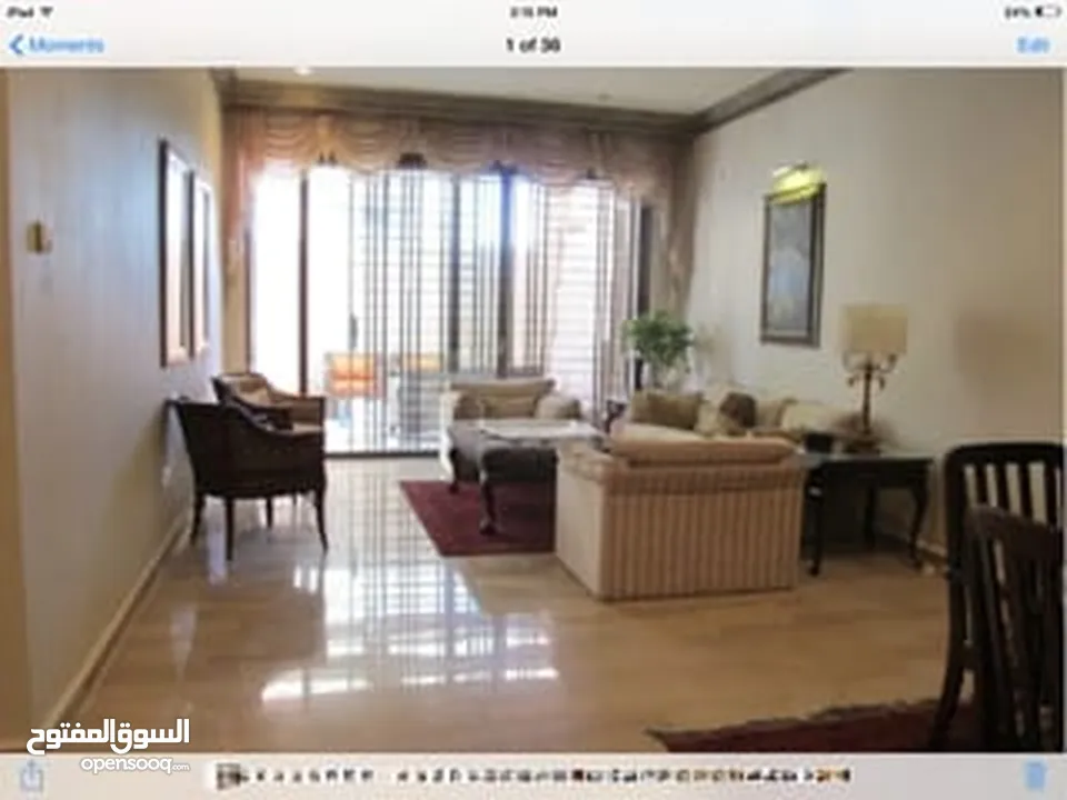 شقة في ارقى مناطق عمان للبيع عبدون ارضية مع تراس وحديقة