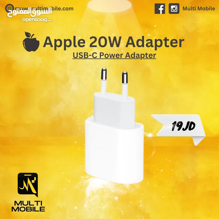 Apple Type-C 20W Power Adapter (أصلي)