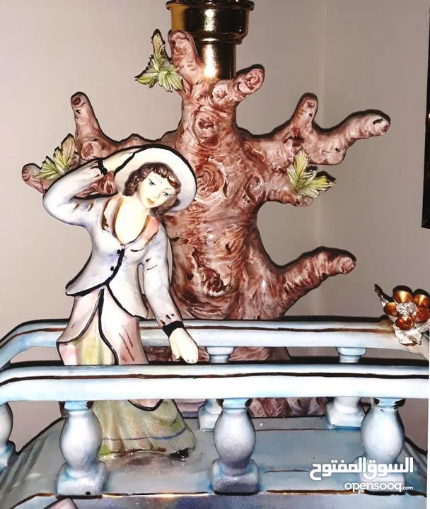 fountain italy Porcelain Capodimonte water with lights for Home-Garden-Office WhatsAp in description