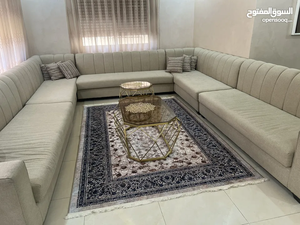 طقم جلسه كبير حرف U تفصيل جديد