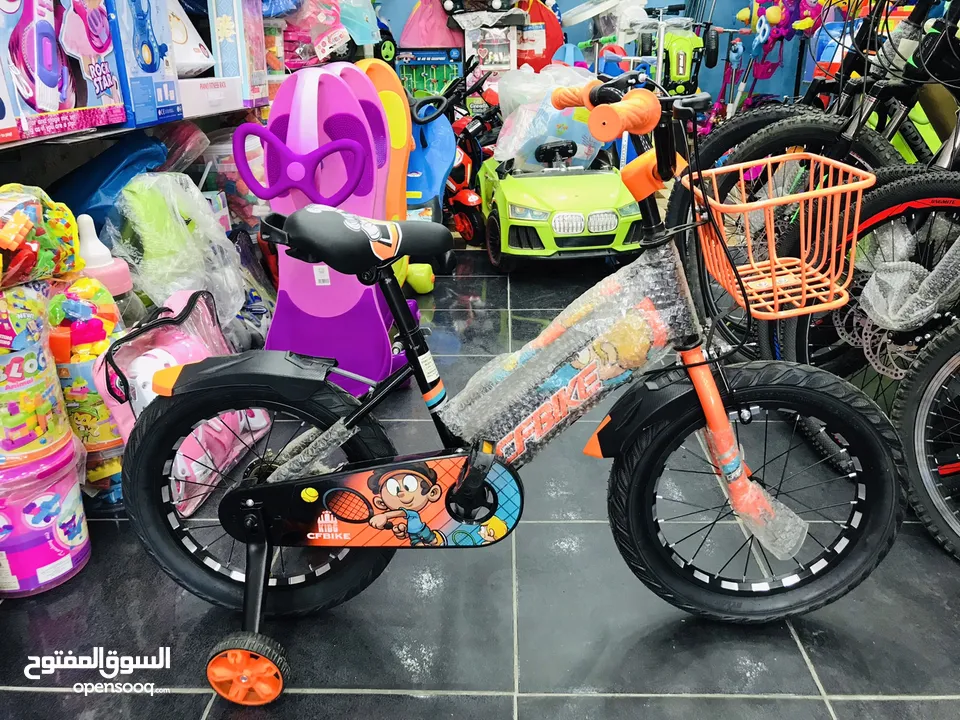 الدراجة الهوائية للاطفال مقاس 16 انش من island toys جنط المنيوم مرصص مع عدة ميزات اتصل الان