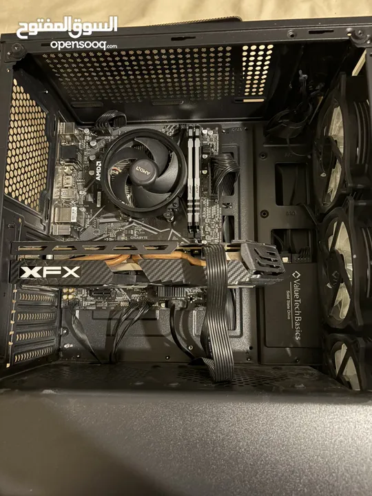 High-performance gaming PC with AMD ryzen XFX radeon GPU and 16 GB RAM smooth fast and reliable game