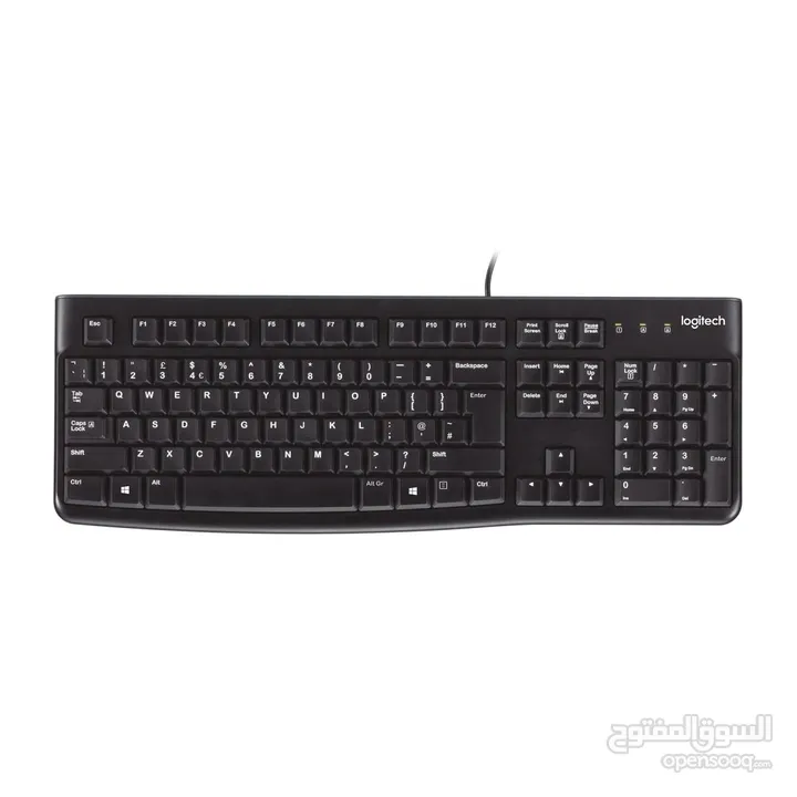 كيبورد سلكي مكتبي معرب من شركة لوجيتيك أصلي LOGITECH K120 USB DESKTOP WIRED KEYBOARD