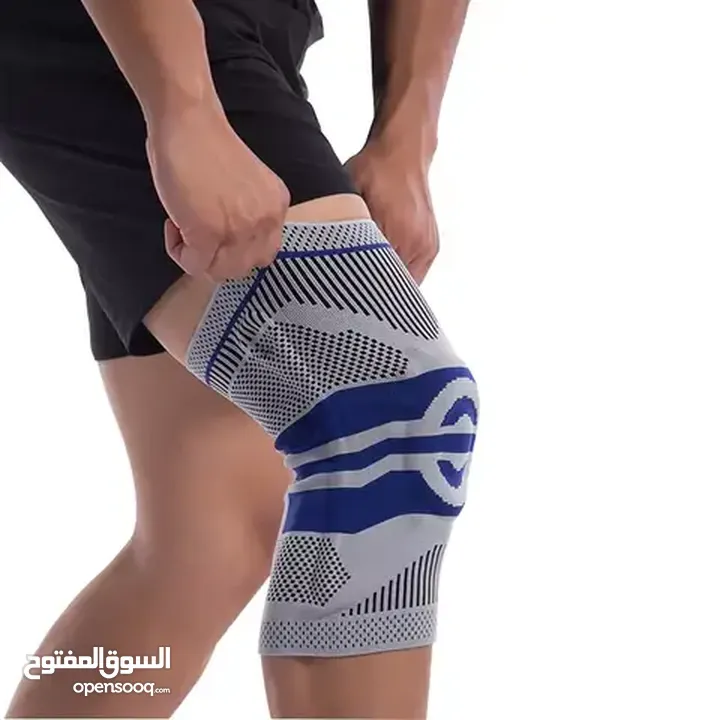 مشد الركبة المدعم ب وساده جل و دعامة سيليكون مشد ركبة مشدات الركبه