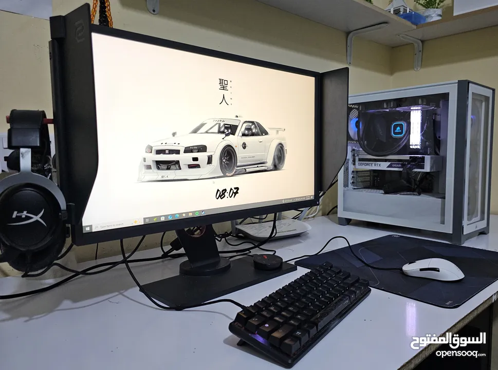 Setup Gaming Pc Rtx 3070 OC (White)  تجميعة كمبيوتر العاب كاملة