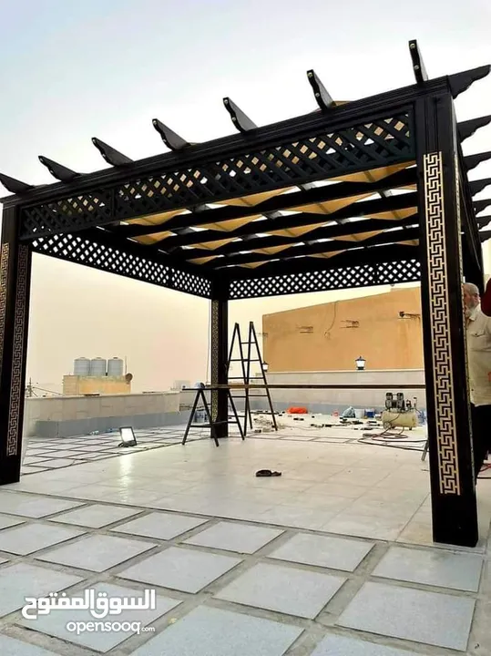 مؤسسة نعمان لتشكيل المعادن حداد متنقل قرميد زينكو حمايات أبواب وشبابيك مظليات برجولا دربزين