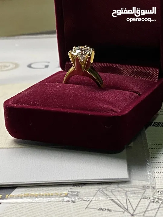 6 carat diamond ring with gold plated body