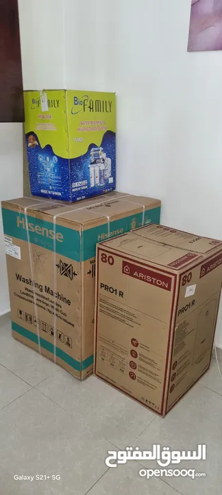 اجهزه كهربائيه منزليه بكج لعرسان جديده بالكرتون كل البضاعه عليها كفاله .