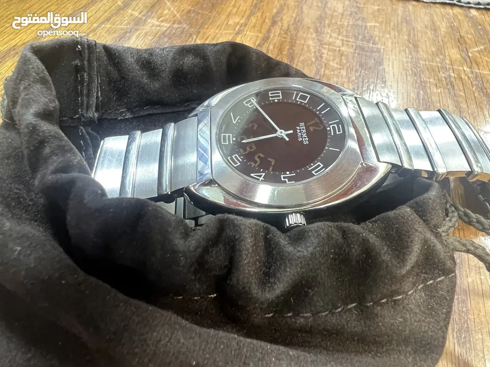 لاصحاب الذوق الرفيع ساعة سويسرية اصلية 100%ماركة هيرميس HERMES  استخدام بسيط جدا بسعر ممتاز