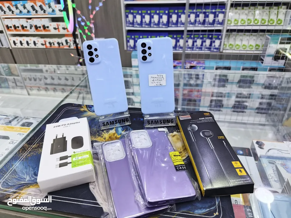 الازرق البارد متوفر SAMSUNG A23 رام 12 جيجا 128 بدون كرتونه معه بكج هدية متوفر توصيل