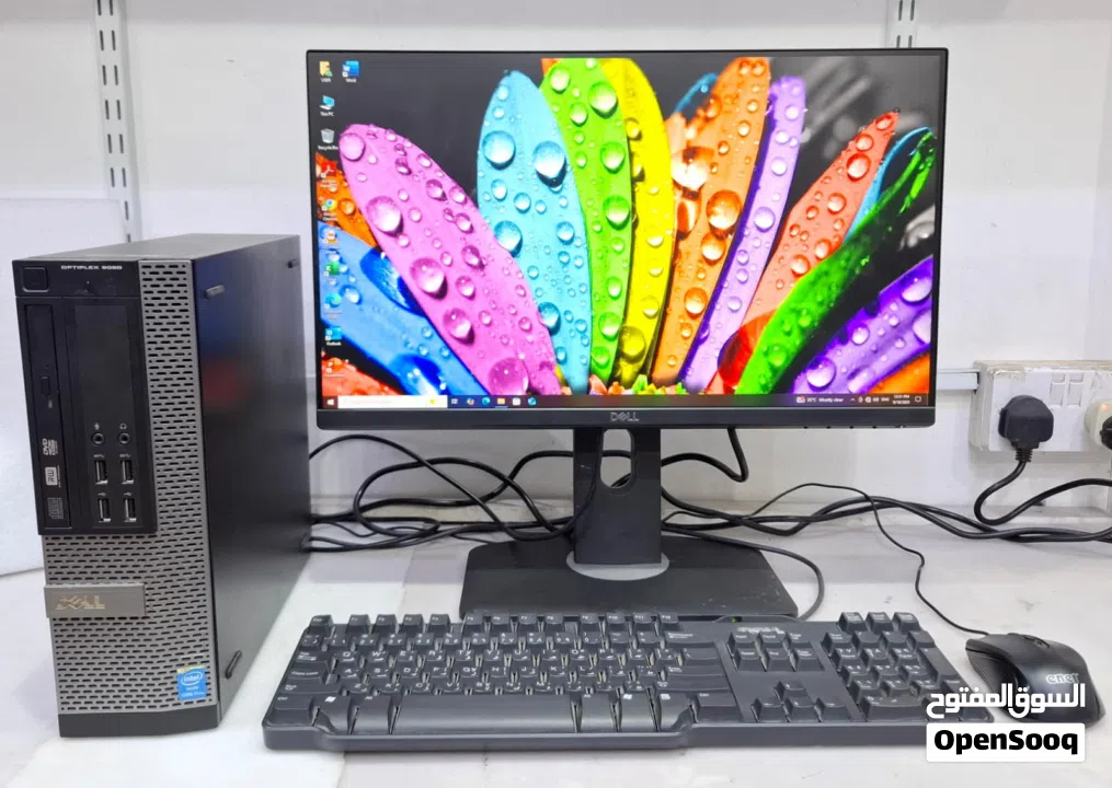 DELL Core i7 WIFI Computer Set With 23" Full HD Monitor 16GB RAM + 512GB SSD Ready To Use