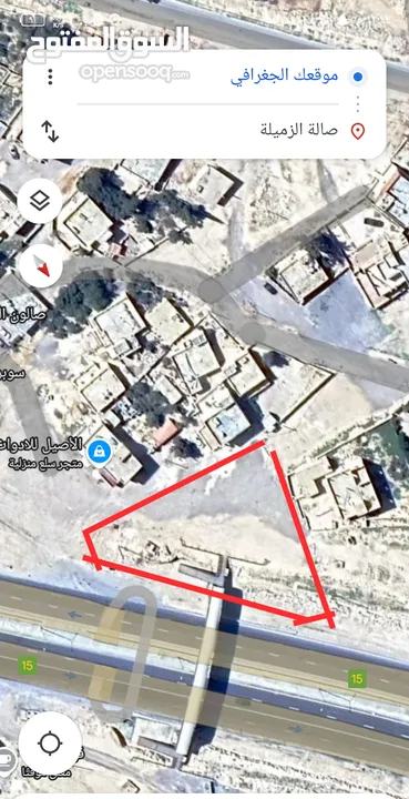 قطعه ارض على الطريق الصحراوي