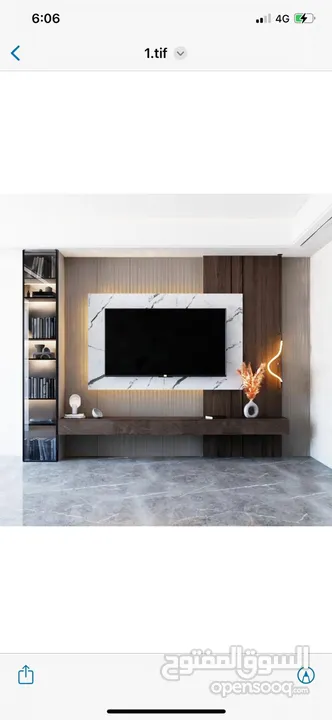 تنفيذ كافة الواجهات الديكورية واجهات tv واجهات شي بورد براويز فوم كلادينك وبديل الخشب جيبصن بورد