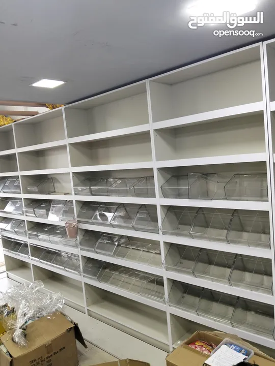 ديكور محمص او سوبر ماركت مفصل جديد استخدام شهر وتم اغلاق المحل بسبب السفر