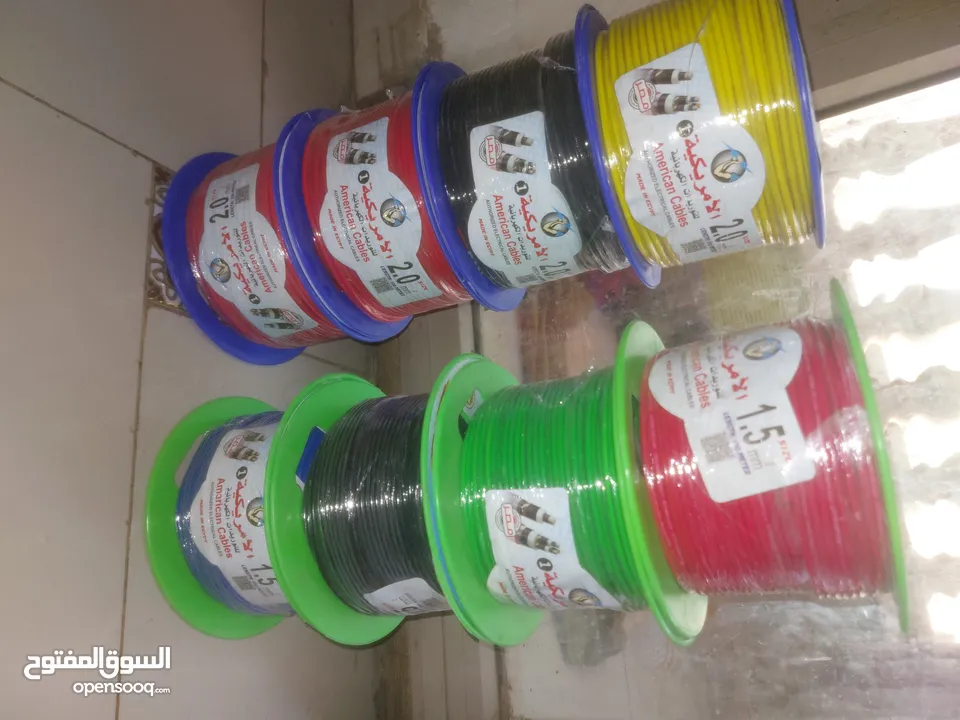 للبيع بواقي ڤيلا بسعر لقطه 10 لفف سلك كهرباء نحاس مستورد مصمط 7 طرف اصلي بالباركود خامه ممتازه جداً