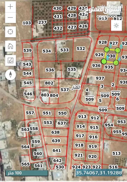 للبيع أرض سكنية بمنشية ابو حمور بسعر ممتاز وبموقع هادي ومخدوم ( من المالك مباشرة)