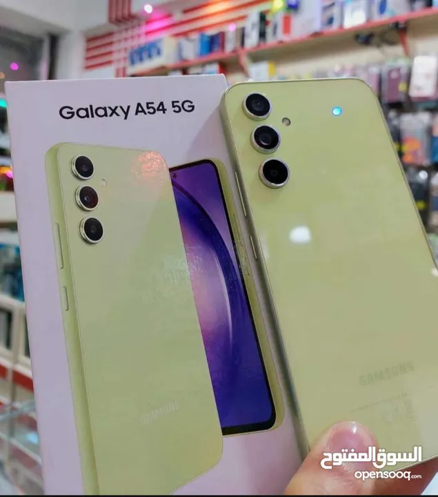 مستعمل Samsung A54 5G رام 16 جيجا 256 أغراضة والكرتونه الأصلية متوفر توصيل