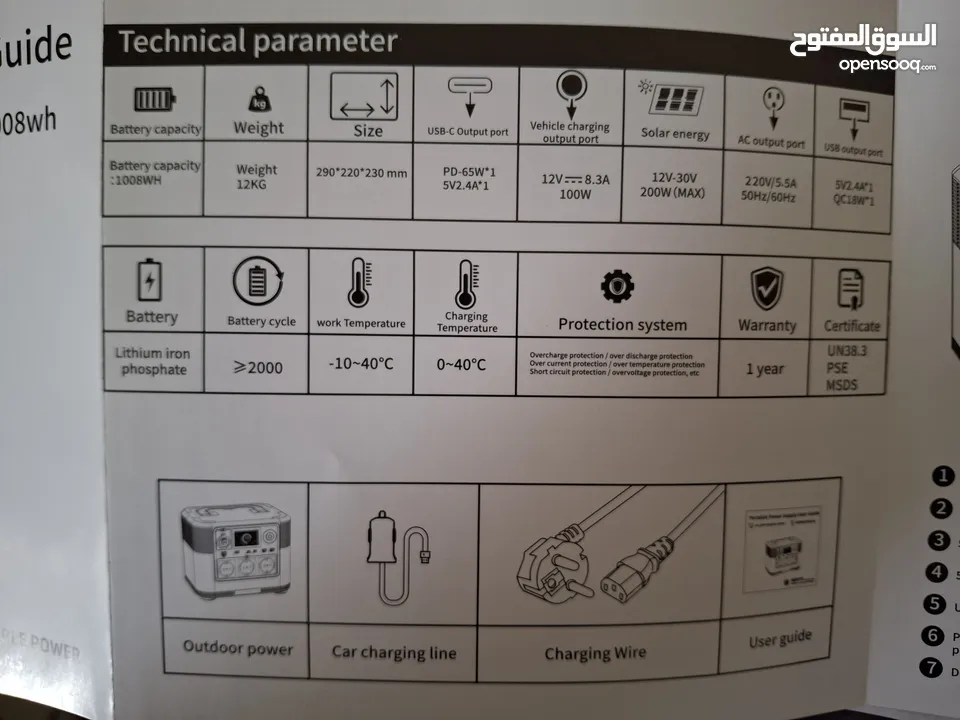 1200W Power Station (peak 1800W)