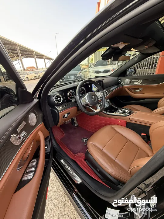 مرسيدس E350 2020 AMG فحص كامل ممشى قليل فل اضافات اعلى صنف لون اسود غرفة كاميل
