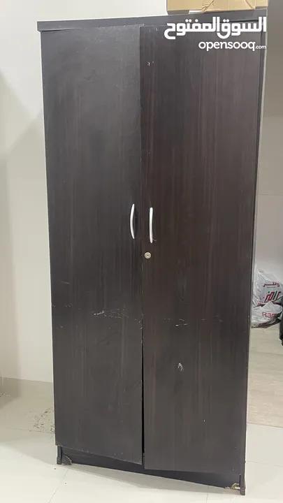 2 dark brown cupboard each 10 bd