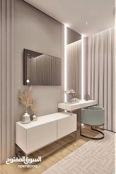 شقة مساحة 300 يمكن قسمها لشقتين 150