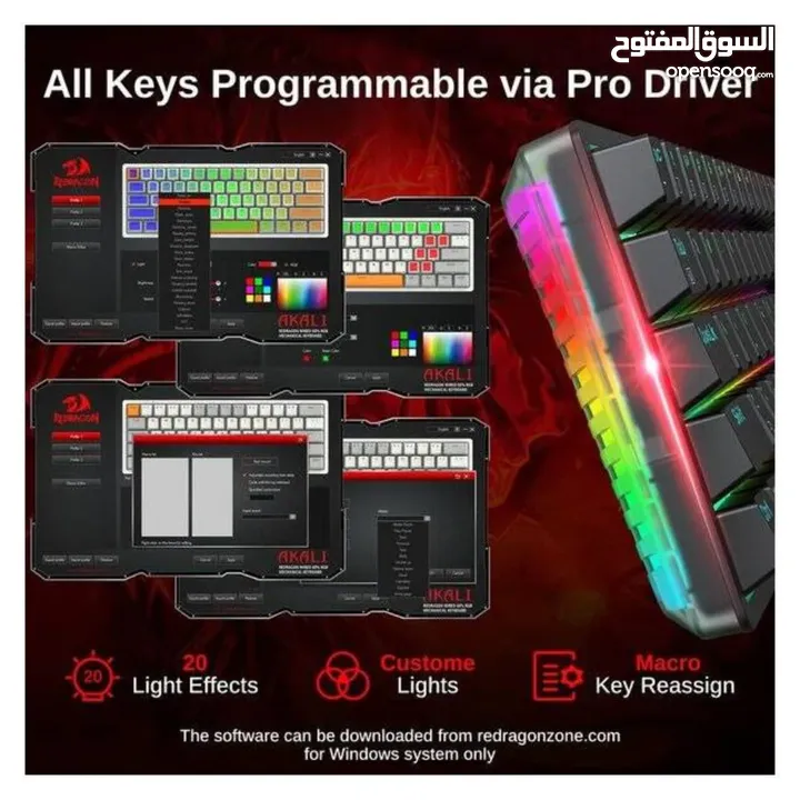 Redragon Akali K642-RGB 60% Hot-Swappable