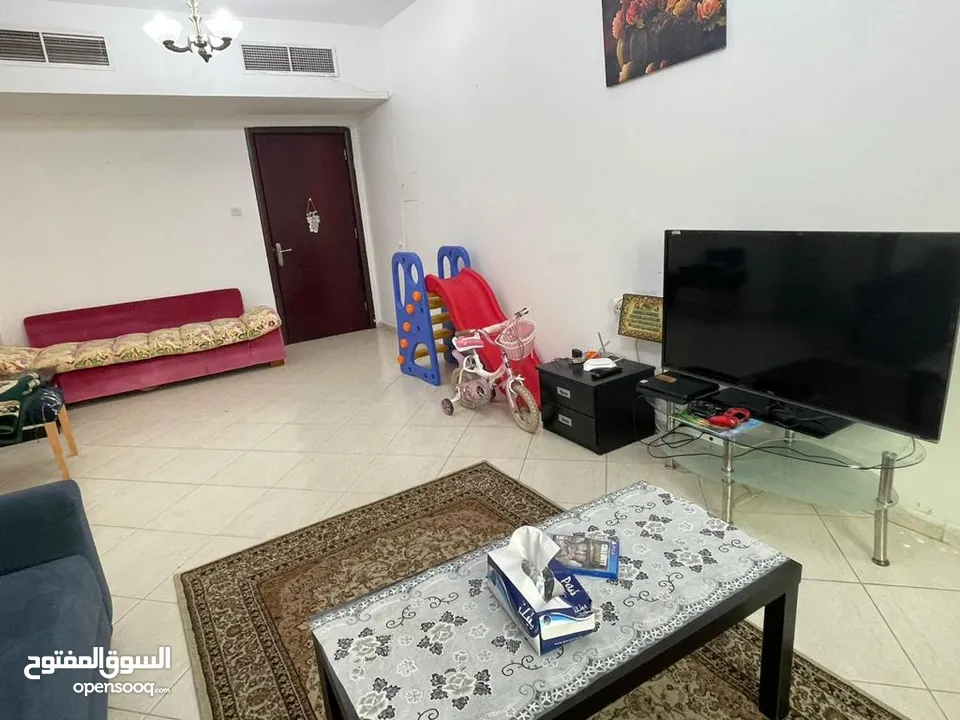 شقة غرفة وصالة للايجار السنوى شارع خليفة النعيمية