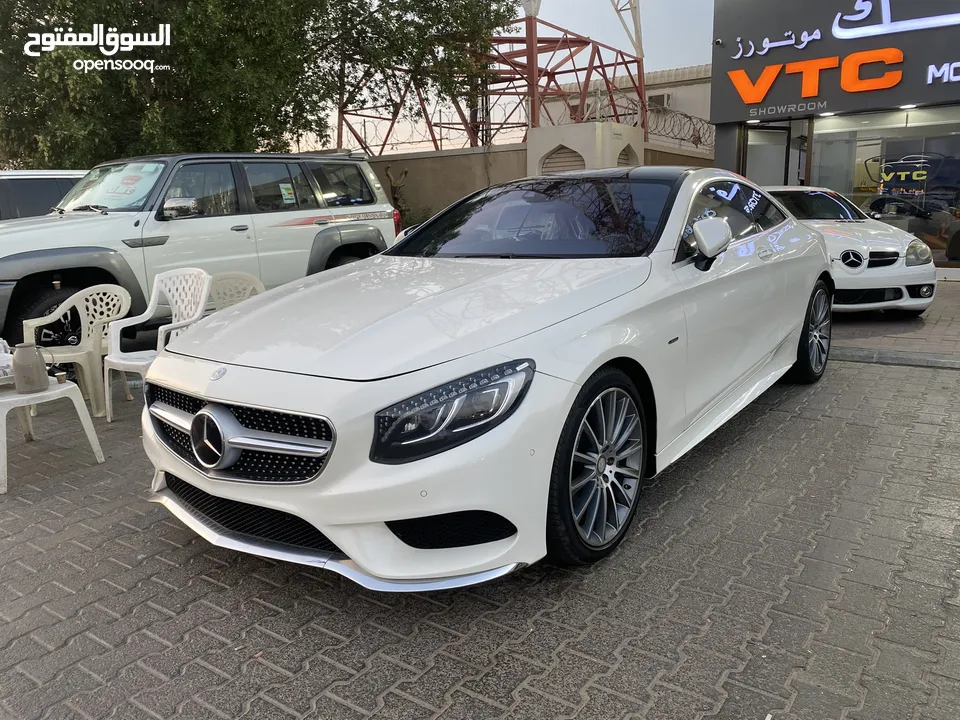 مرسيدس S500 كوب موديل 2015 خليجي صبغ الوكاله بحالة الوكاله تشييكات الوكاله ماشية 190000كم