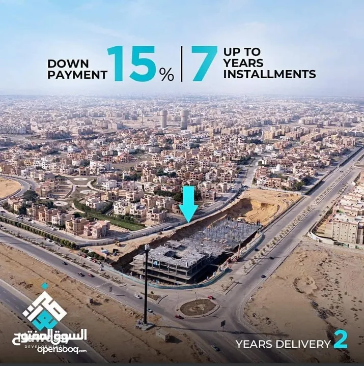 محل للبيع Car Showroom متشطب بالتكييفات في الشروق 220م + 190م خارجي