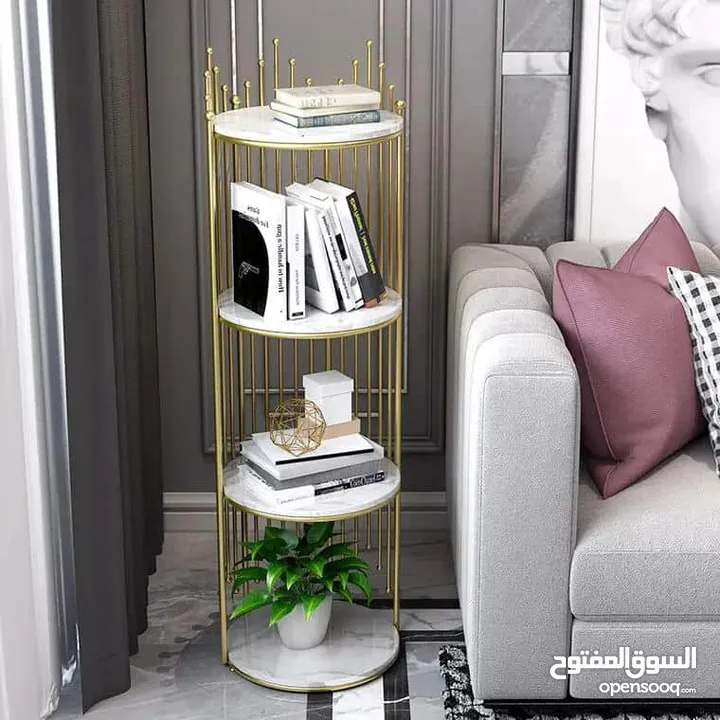 رف ملكي بخشب مطلي رخامي – لمسة فخامة ملوكية لبيتك  تصميم فااااخر من خشب مطلي رخامي أبيض 4 طوابق