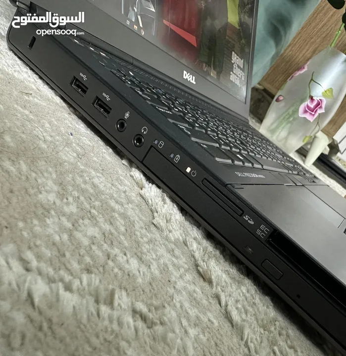 لابتوب ديل وورك ستيشن i7 ، رام 16 كيكا، SSD 256، كارت شاشة خارجي للإلعاب، شاشة كبيرة 15.6 + 6 مكافئا