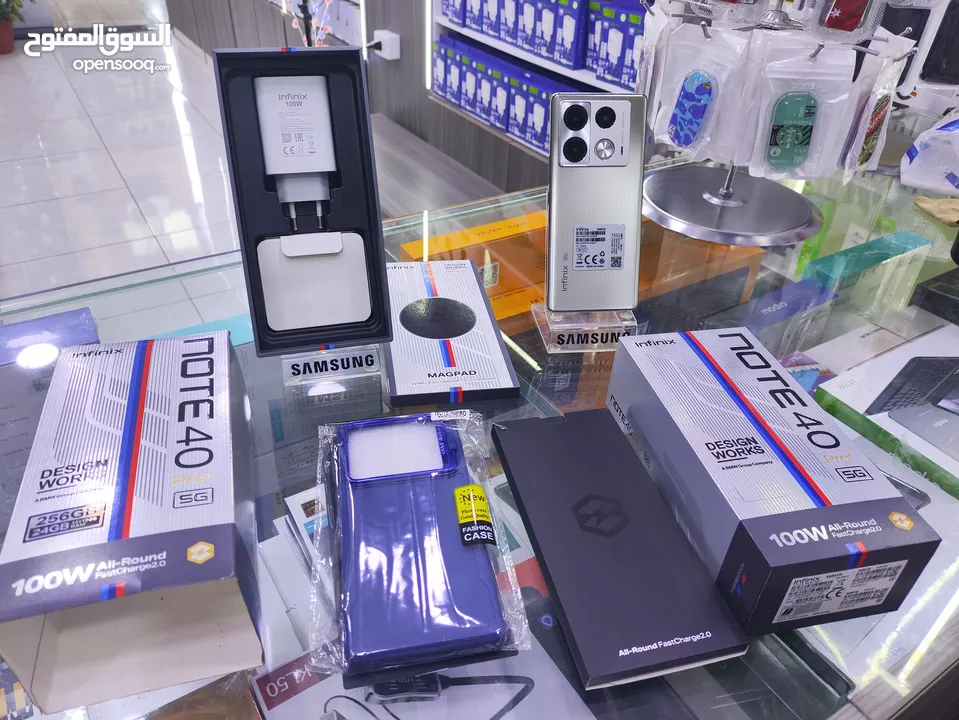 الاحديث note 40 pro plas تيتانيوم جيجا 256 رام 24 معه كامل اغراضو الاصلية متوفر توصيل