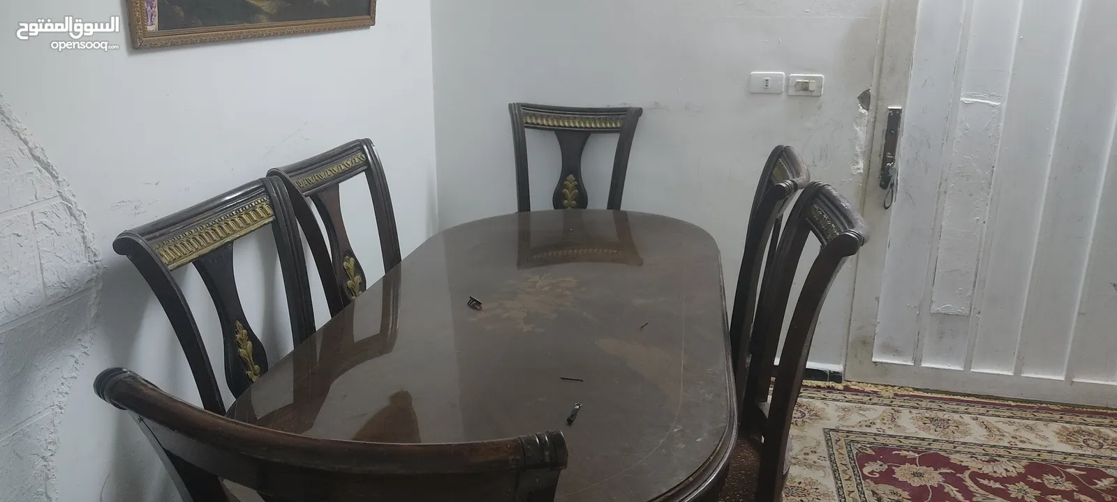 طاولة سفره حجم كبير 6 كراسي