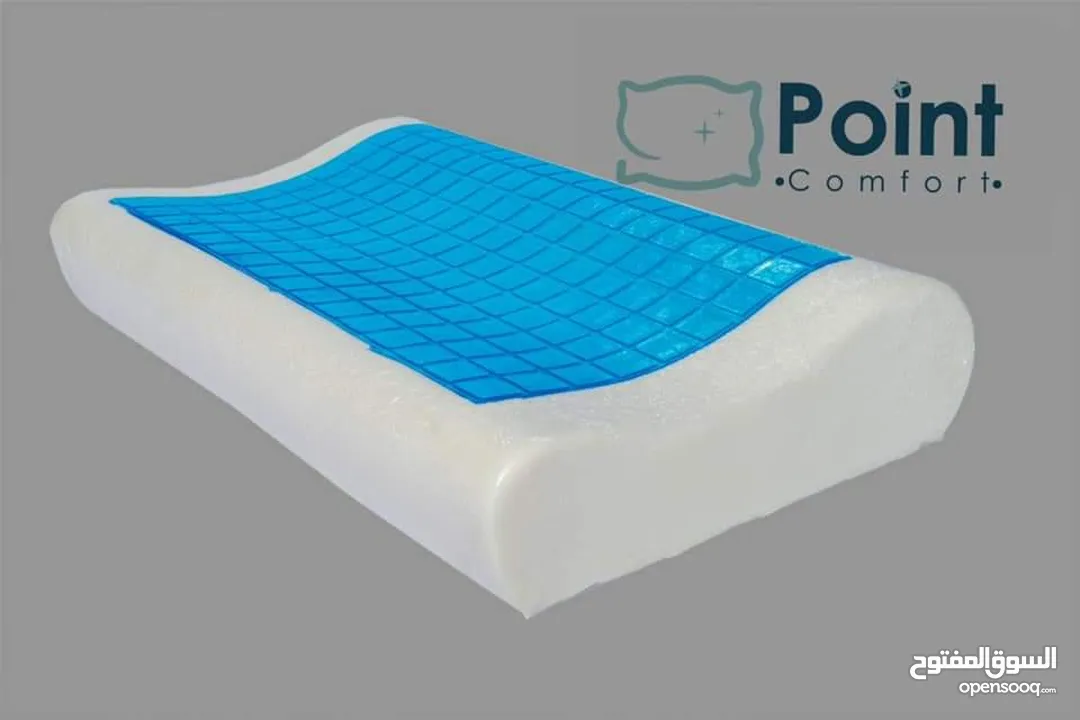 مخدة ( وسادة ) نوم طبية ميموري فوم مع طبقة جل بارد Point Comfort Memory Foam Pillow with Gel