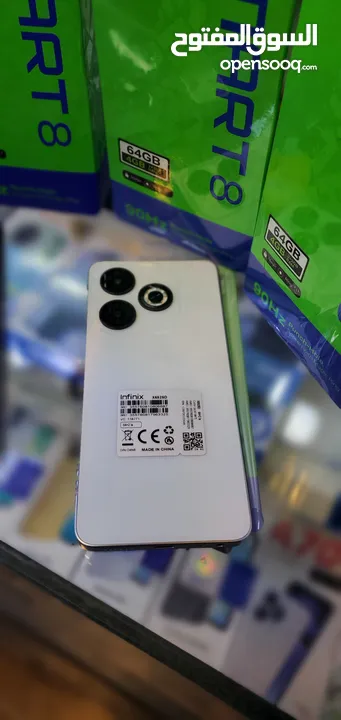 العرض الاقوى Infinix Smart 8 4ram/64G  أداء ممتاز وبطارية قوية بسعر اقتصادي   العرض حتى نفاذ الكميه