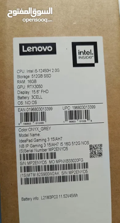 لابتوب Lenovo Ideapad Gaming 3