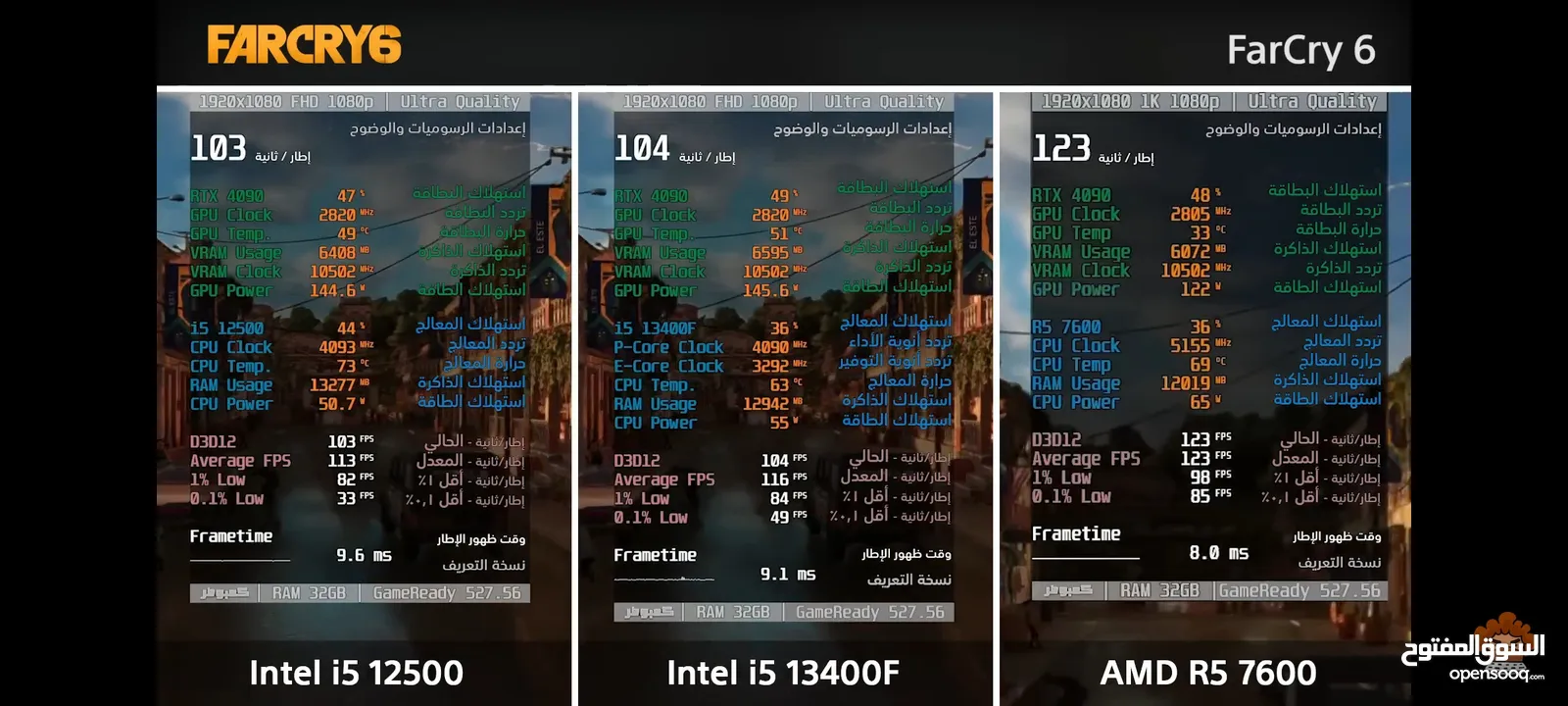 كمبيوتر جيمنج أحدث منصة معالج قوى وغنى عن التعريف، RYZEN 5 7600