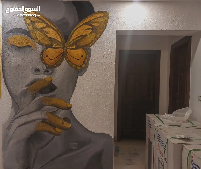 رسام جرافيتي بالاسكندرية - رسم مطاعم -رسم محلات